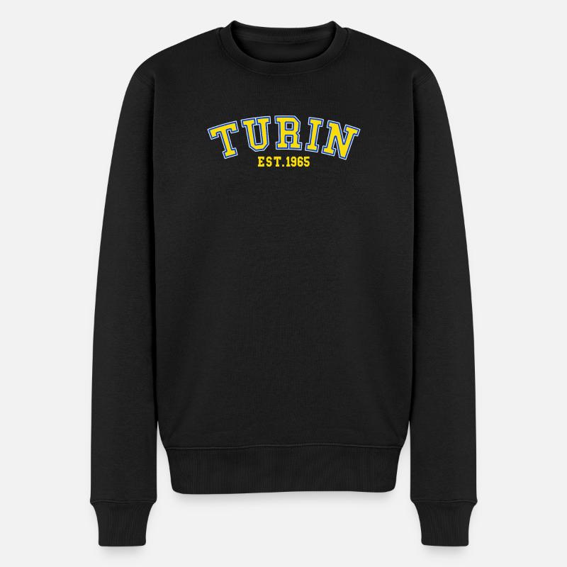 Turin Est.1965 - Männer Premium Bio Pullover - Schwarz