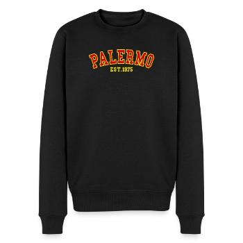 Palerme Est.1975 - Pull Premium bio Homme - noir - Devant - Nico (187cm)