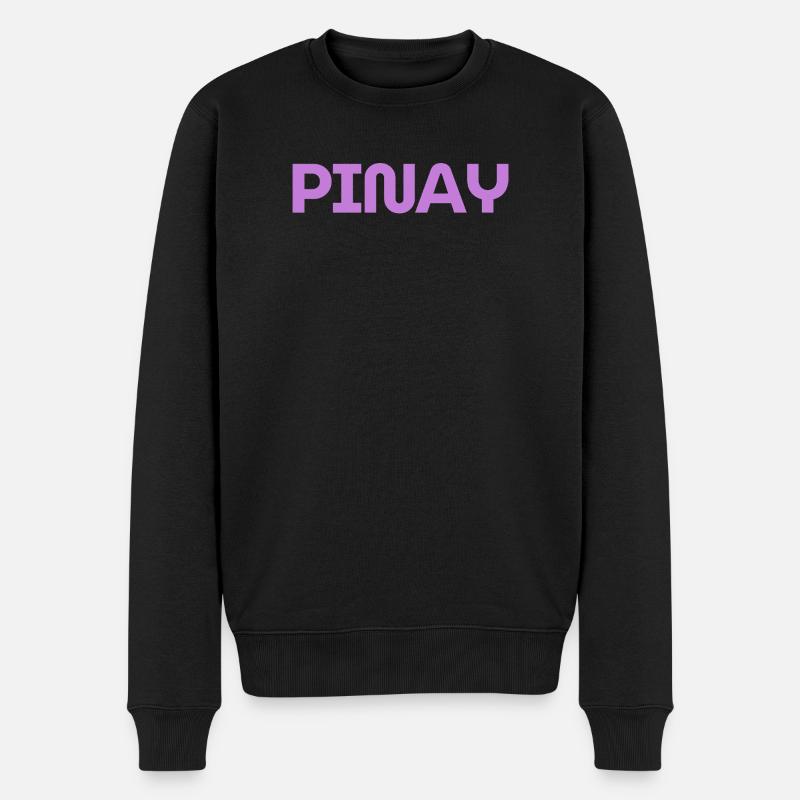Mixed but Double – Proud Pinay Design - Männer Premium Bio Pullover - Schwarz
