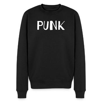 Punk-Logo Urbanes Design - Männer Premium Bio Pullover - Schwarz - Vorne - Nico (187cm)