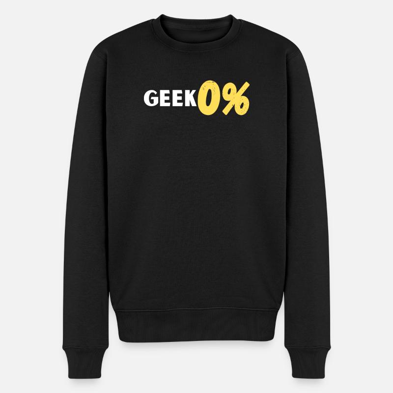 Geek 0% - Pull Premium bio Homme - noir