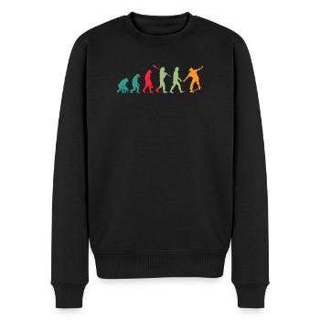 Evolution Skater - Men's Premium Organic Jumper - black - Front - Nico (187cm)