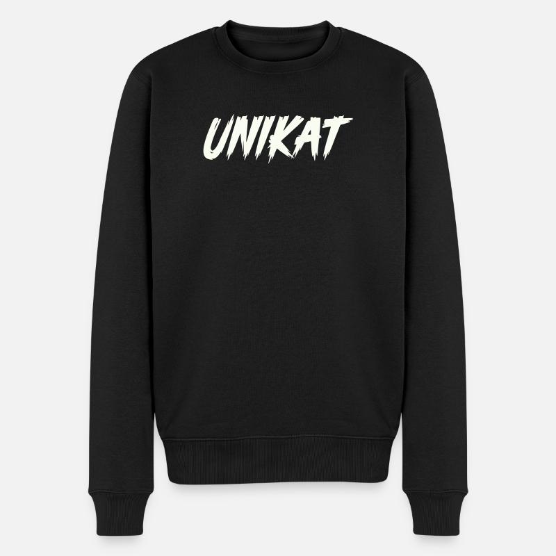 unikat- - Männer Premium Bio Pullover - Schwarz