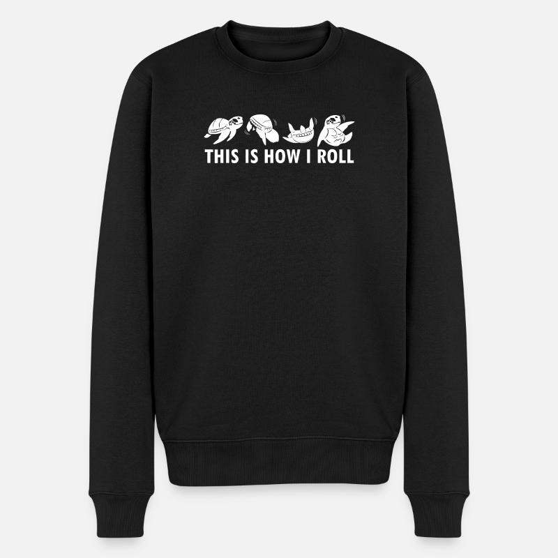 So rolle ich Turtles - Männer Premium Bio Pullover - Schwarz