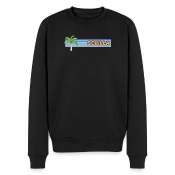 Sonne Sevilla - Männer Premium Bio Pullover - Schwarz - Vorne - Nico (187cm)