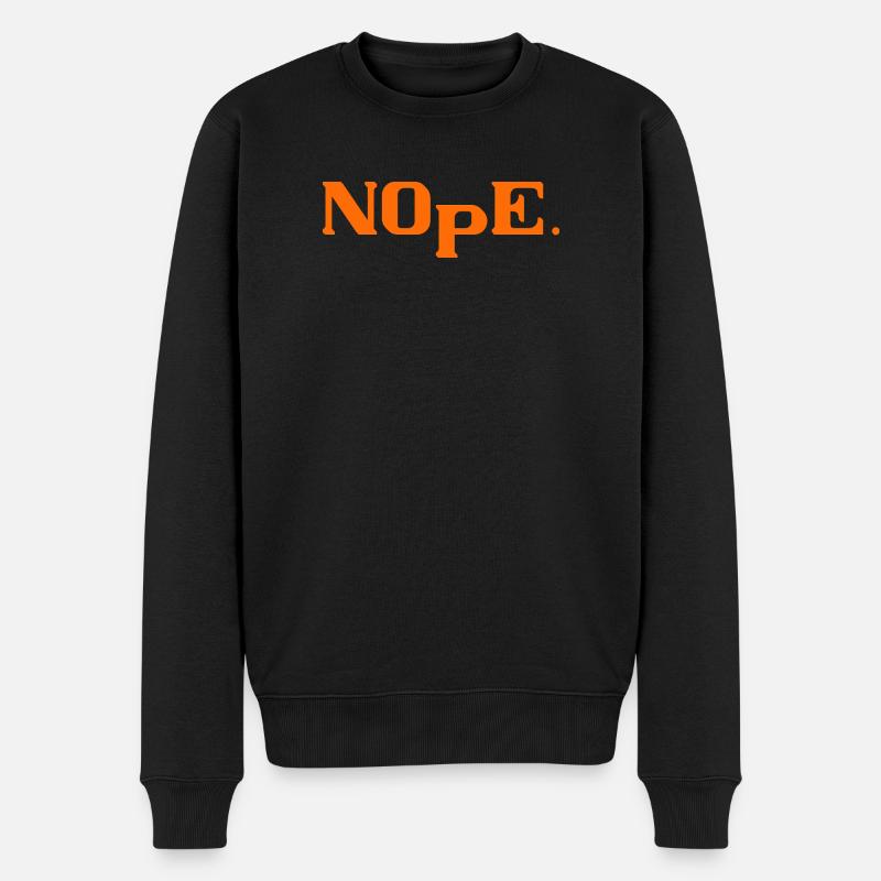 Nope - Männer Premium Bio Pullover - Schwarz