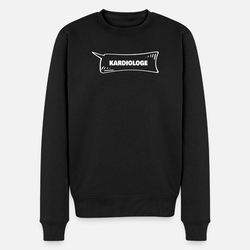 Sprechblase Kardiologe - Männer Premium Bio Pullover - Schwarz