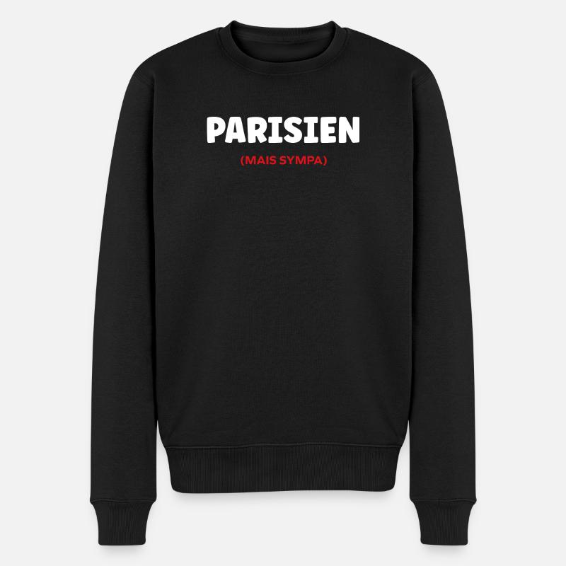 parisien - Pull Premium bio Homme - noir