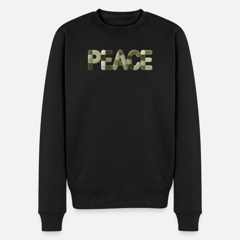 Autocollant Modern Patchwork Peace Style - Pull Premium bio Homme - noir