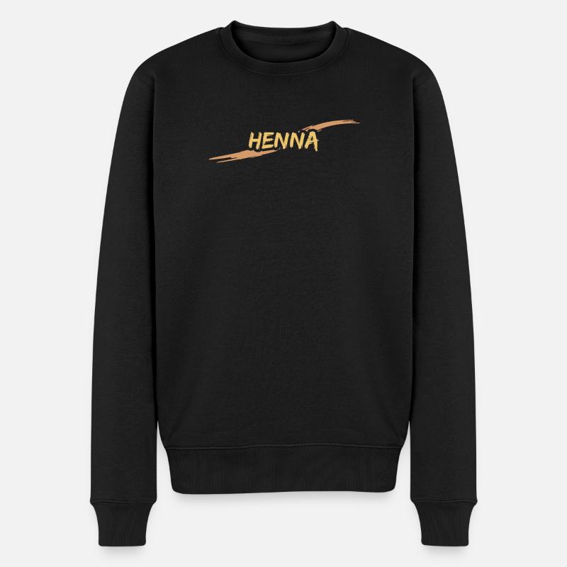 Geschenk Henna - Männer Premium Bio Pullover - Schwarz