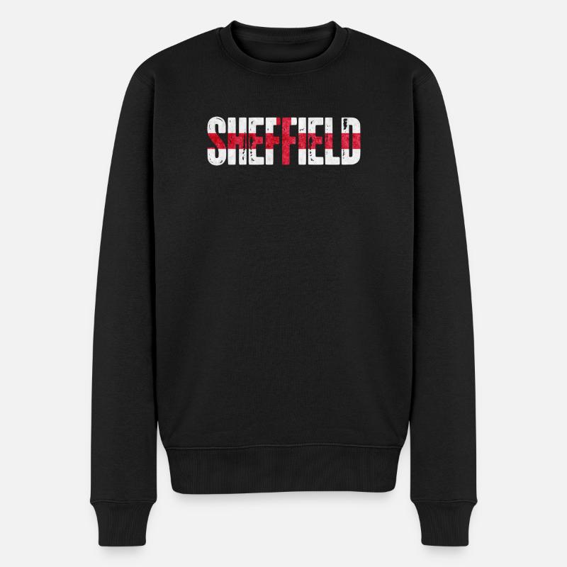 Sheffield England - Männer Premium Bio Pullover - Schwarz