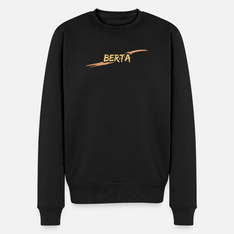 Berta als Geschenk - Männer Premium Bio Pullover - Schwarz