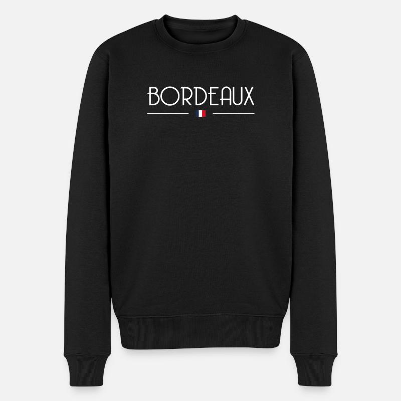 Bordeaux - Männer Premium Bio Pullover - Schwarz
