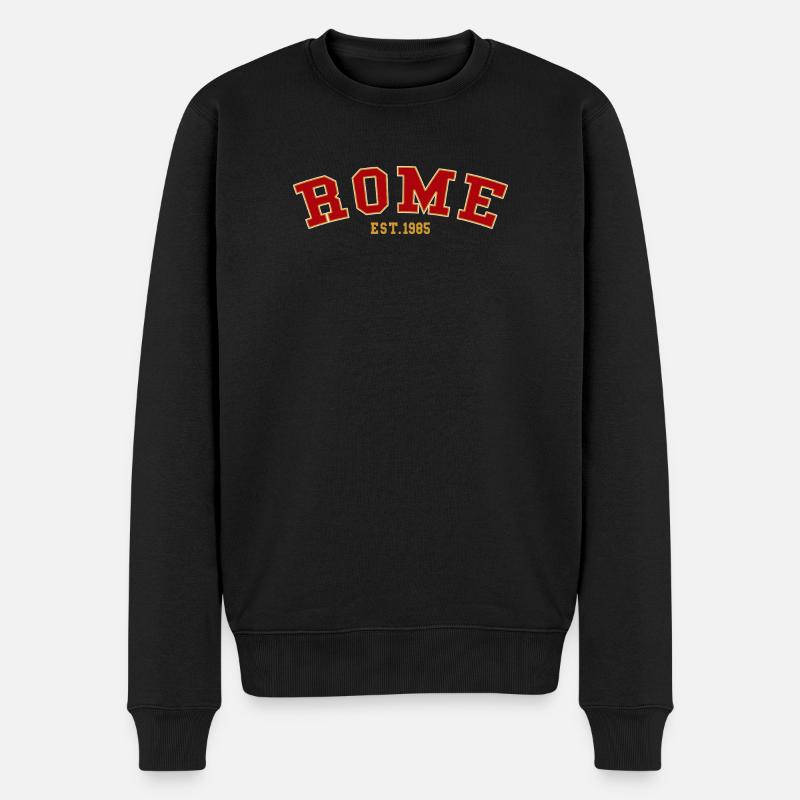 Rome_Est_1985 - Männer Premium Bio Pullover - Schwarz