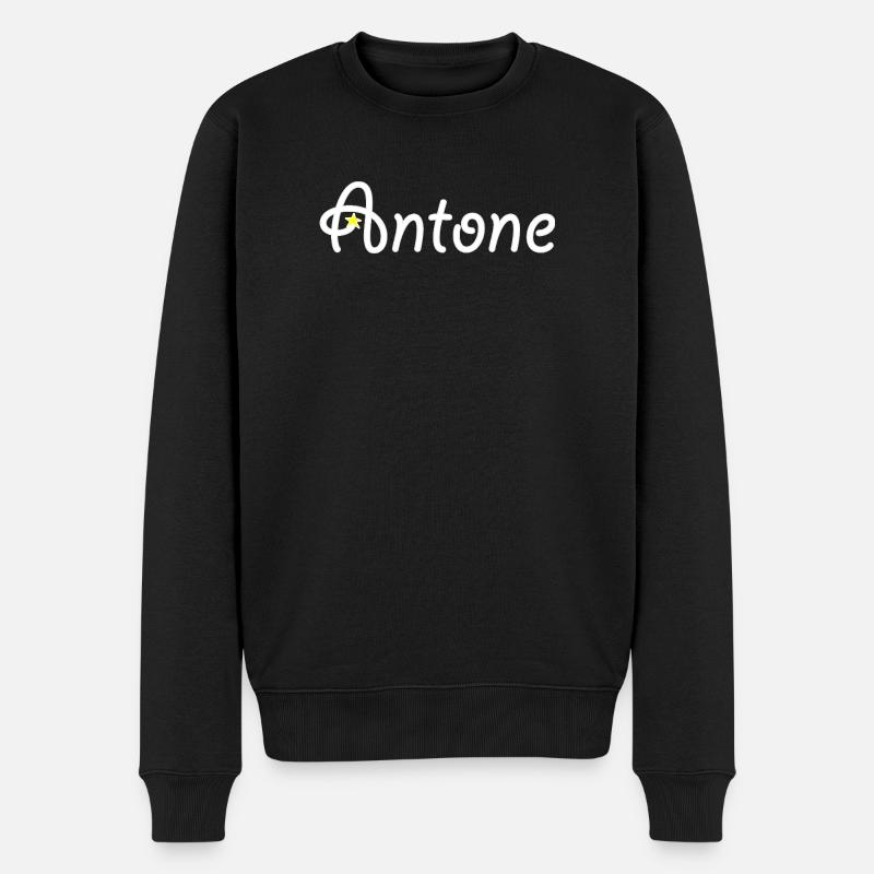 Antone - Männer Premium Bio Pullover - Schwarz
