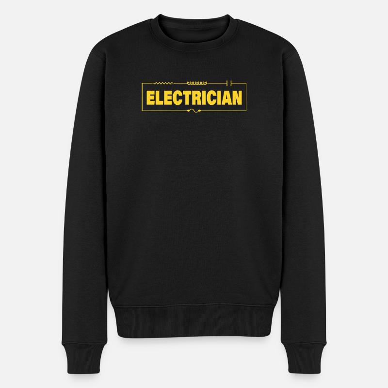 ELECTRICIAN - Männer Premium Bio Pullover - Schwarz