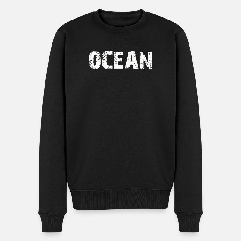 OCEAN - Männer Premium Bio Pullover - Schwarz
