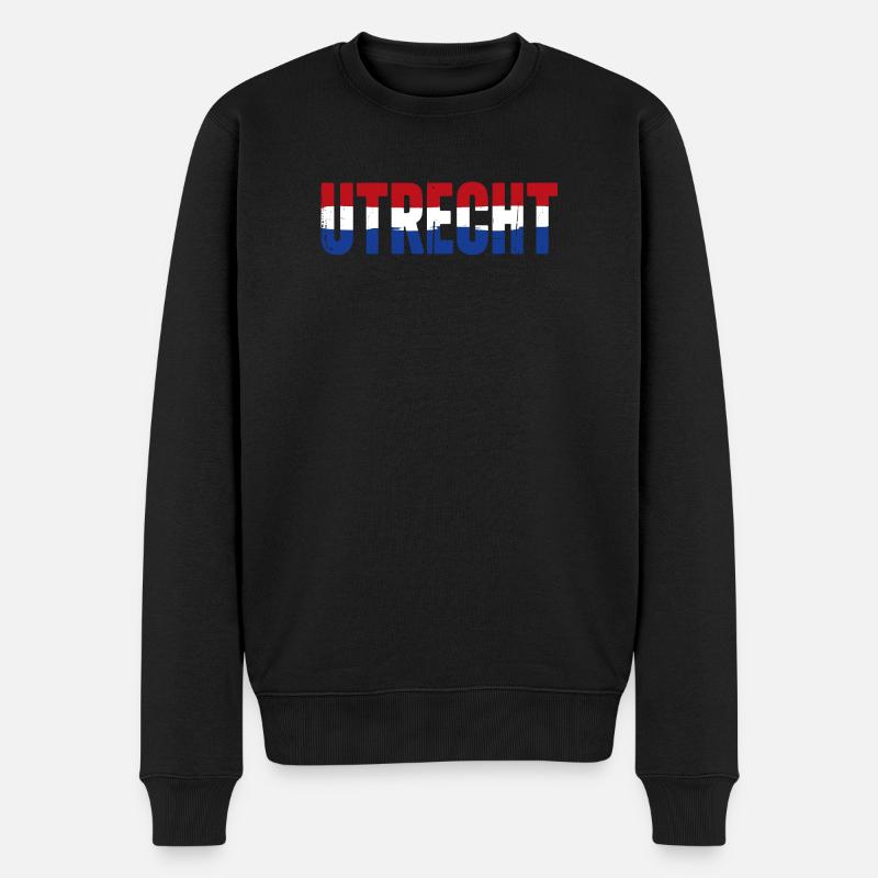 Utrecht Niederlande - Männer Premium Bio Pullover - Schwarz