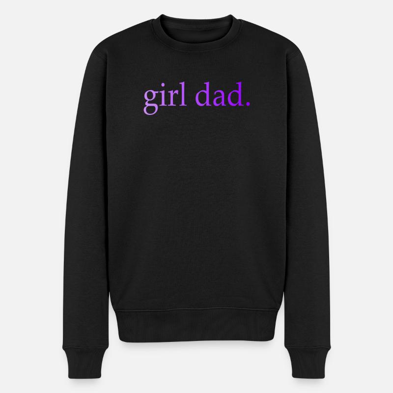 Papa fille cadeau de paternité - Pull Premium bio Homme - noir