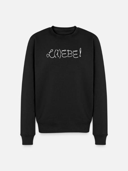 L(i)ebe Liebe Lebe - Männer Premium Bio Pullover - Schwarz