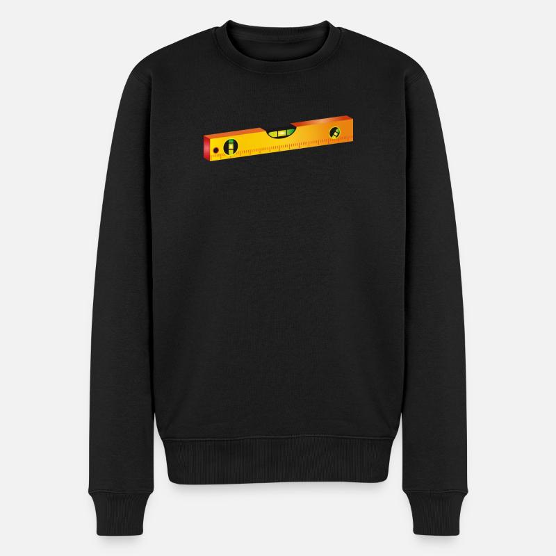 Niveau d’eau,balance directionnelle ou maçon - Pull Premium bio Homme - noir