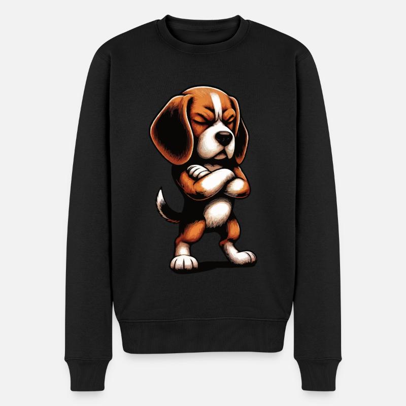 Beagle Beaglebesitzer Beagleliebhaber Beaglefan - Männer Premium Bio Pullover - Schwarz