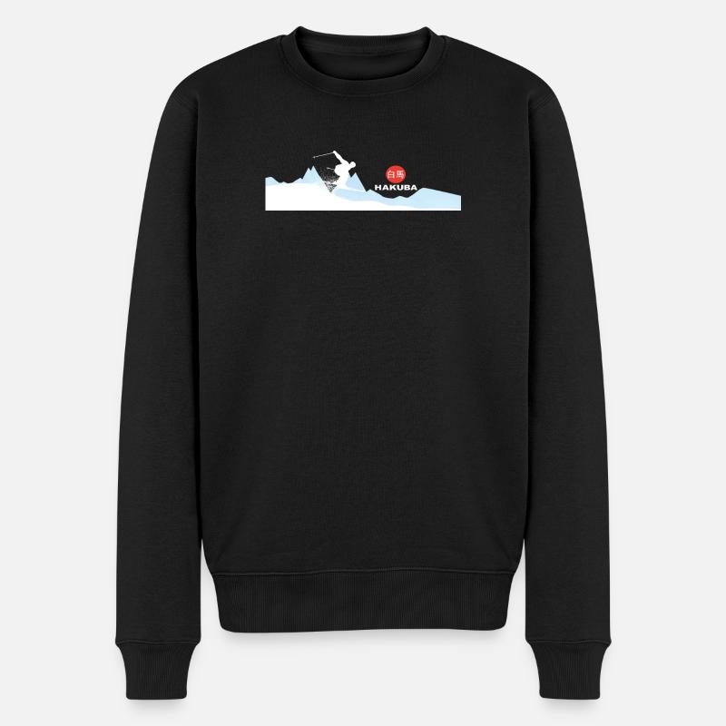 Hakuba Ski - Männer Premium Bio Pullover - Schwarz