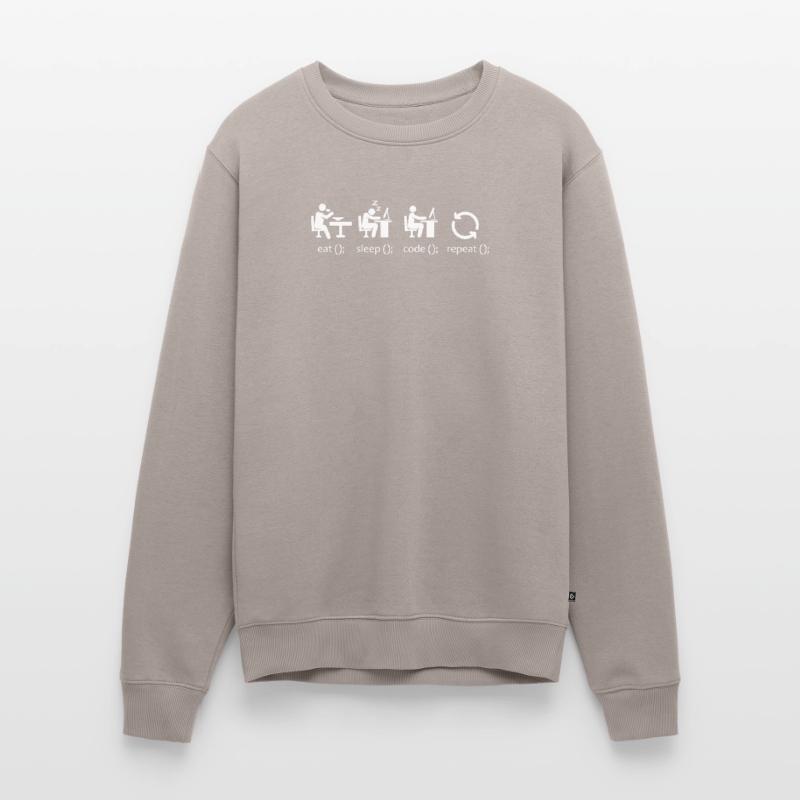 Eat Sleep Code Repeat - Funny Software Engineer Men's Premium Organic Jumper