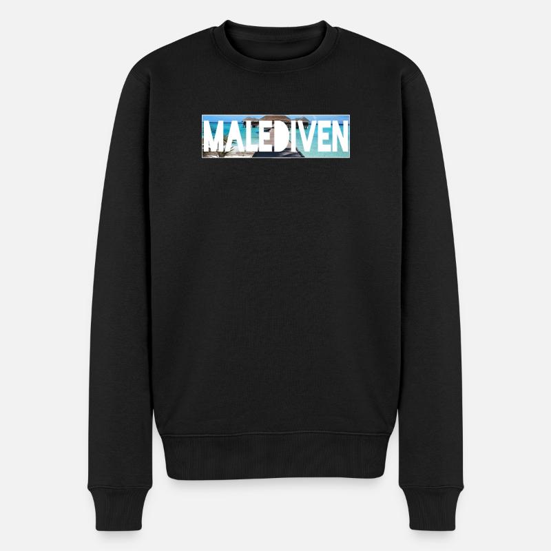 malediven - Männer Premium Bio Pullover - Schwarz