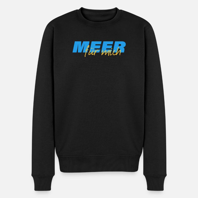 MEER FÜR MICH - Männer Premium Bio Pullover - Schwarz