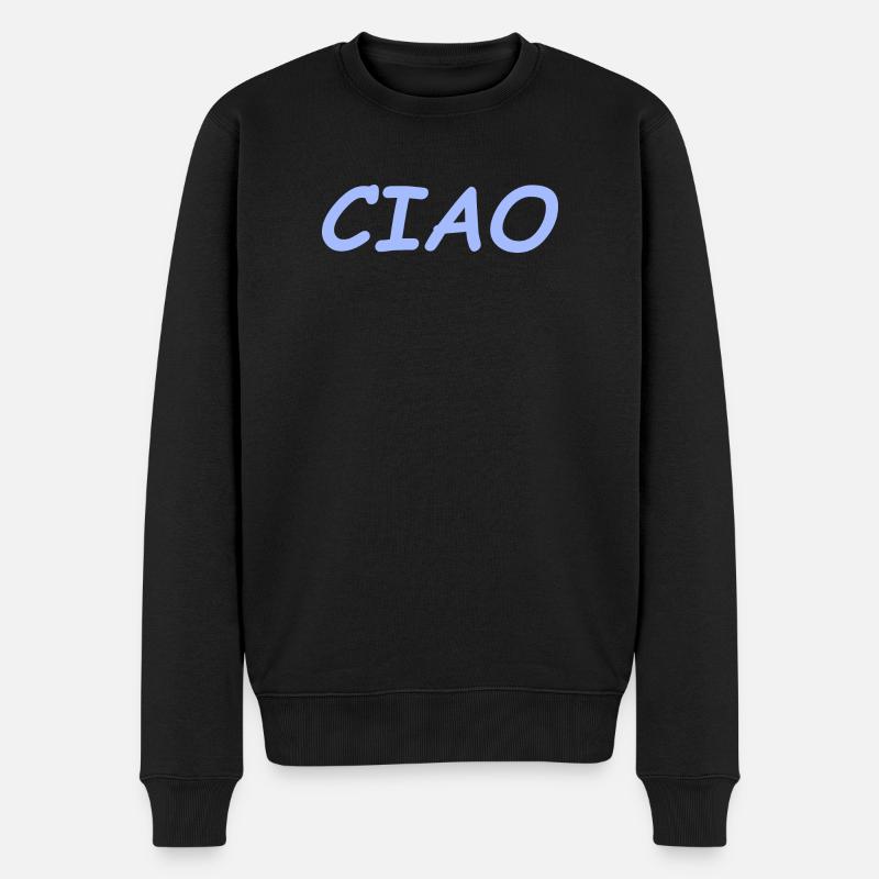 CIAO - Männer Premium Bio Pullover - Schwarz