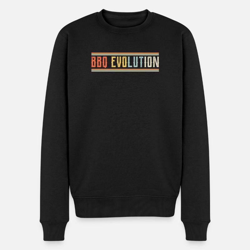 BBQ Evolution Design - Männer Premium Bio Pullover - Schwarz