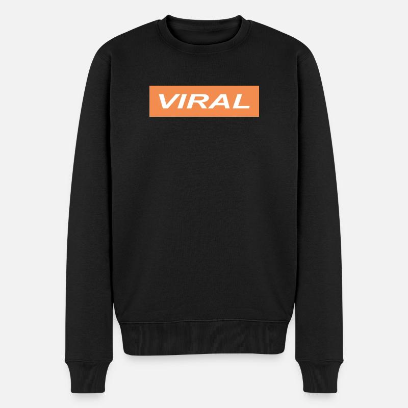 VIRAL - Männer Premium Bio Pullover - Schwarz