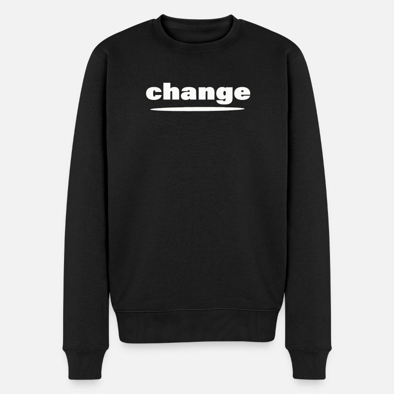 CHANGE - Männer Premium Bio Pullover - Schwarz