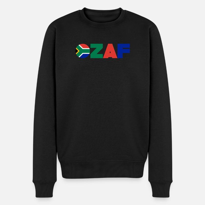 Südafrika - Männer Premium Bio Pullover - Schwarz