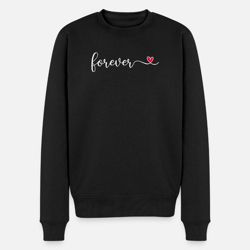 für immer - Männer Premium Bio Pullover - Schwarz