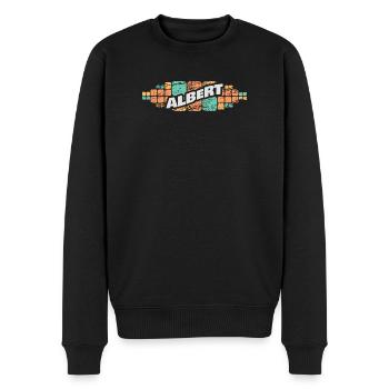 Albert als Vorname - Männer Premium Bio Pullover - Schwarz - Vorne - Nico (187cm)