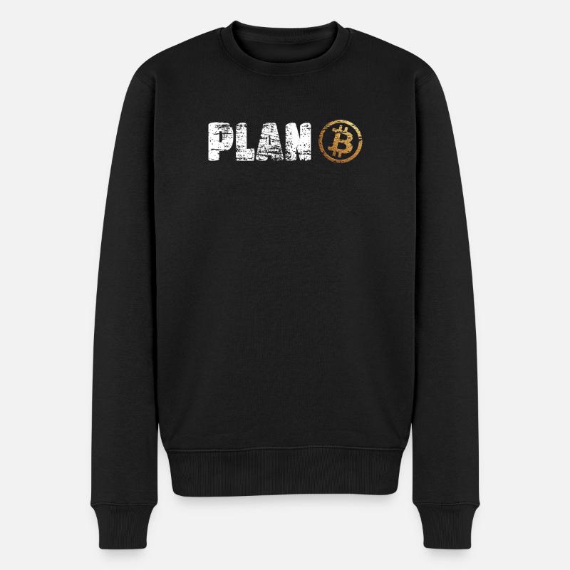 Plan Bitcoin Plan B - Men's Premium Organic Jumper - black