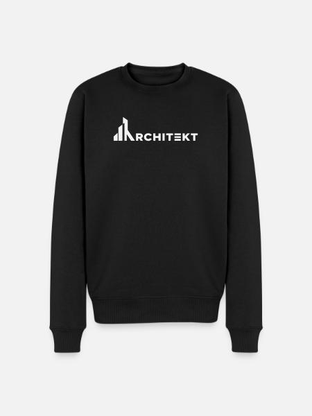 Architekt Linienkunst Shirt - Männer Premium Bio Pullover - Schwarz