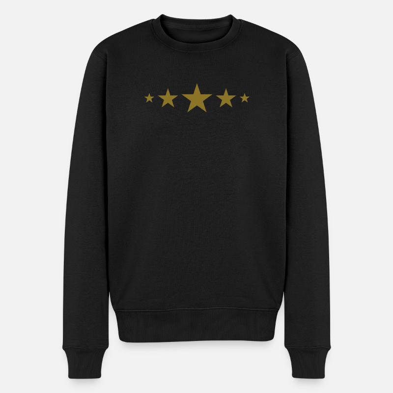 Etoiles - Männer Premium Bio Pullover - Schwarz