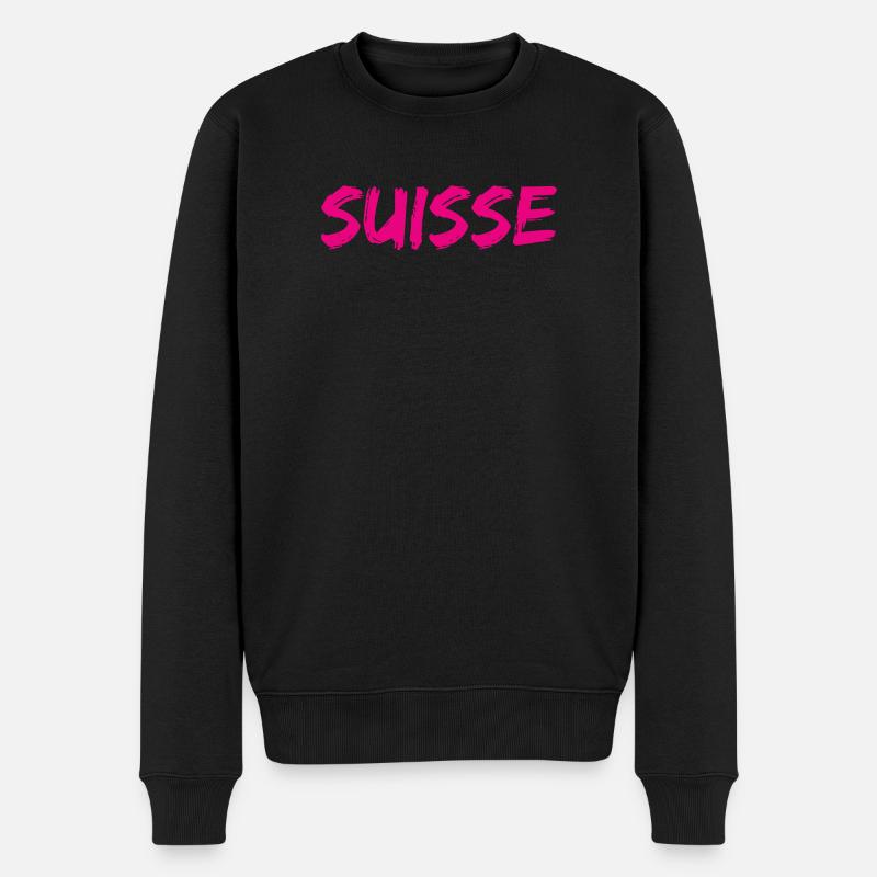 SCHWEIZ. LAND - Männer Premium Bio Pullover - Schwarz