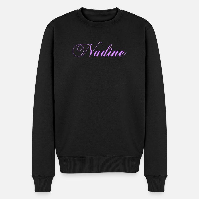 Nadine - Männer Premium Bio Pullover - Schwarz