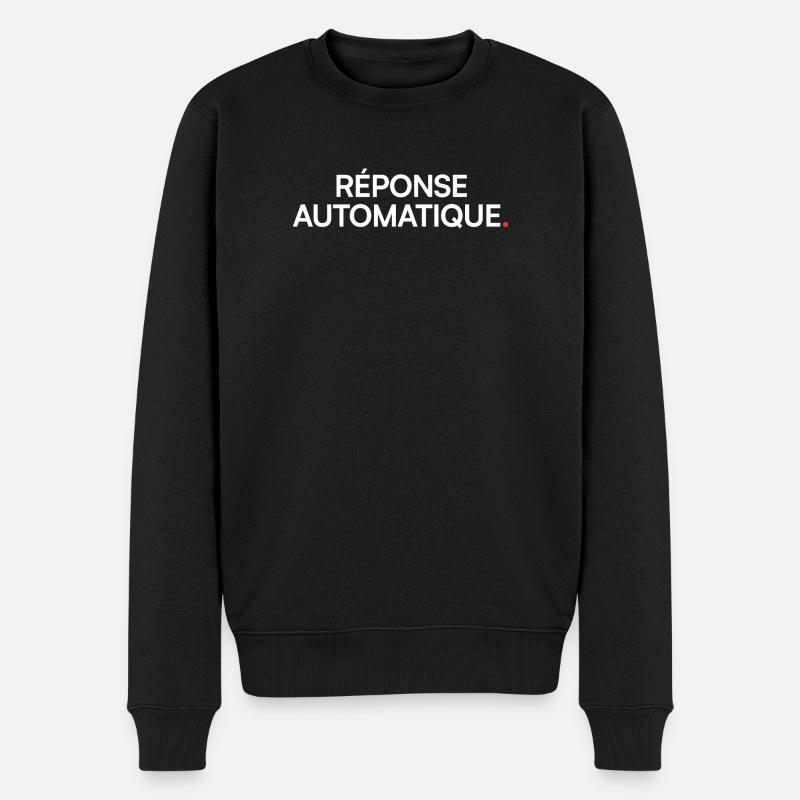 Auto-Antwort-Humor-Desktop - Männer Premium Bio Pullover - Schwarz