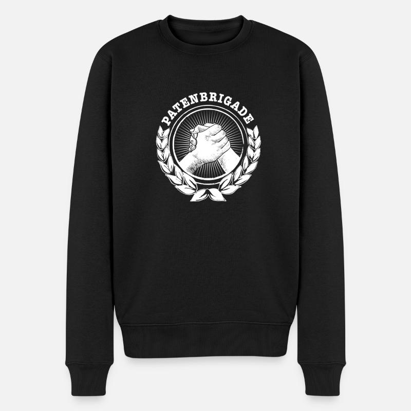 Logo PATENBRIGADE (blanc) - Pull Premium bio Homme - noir