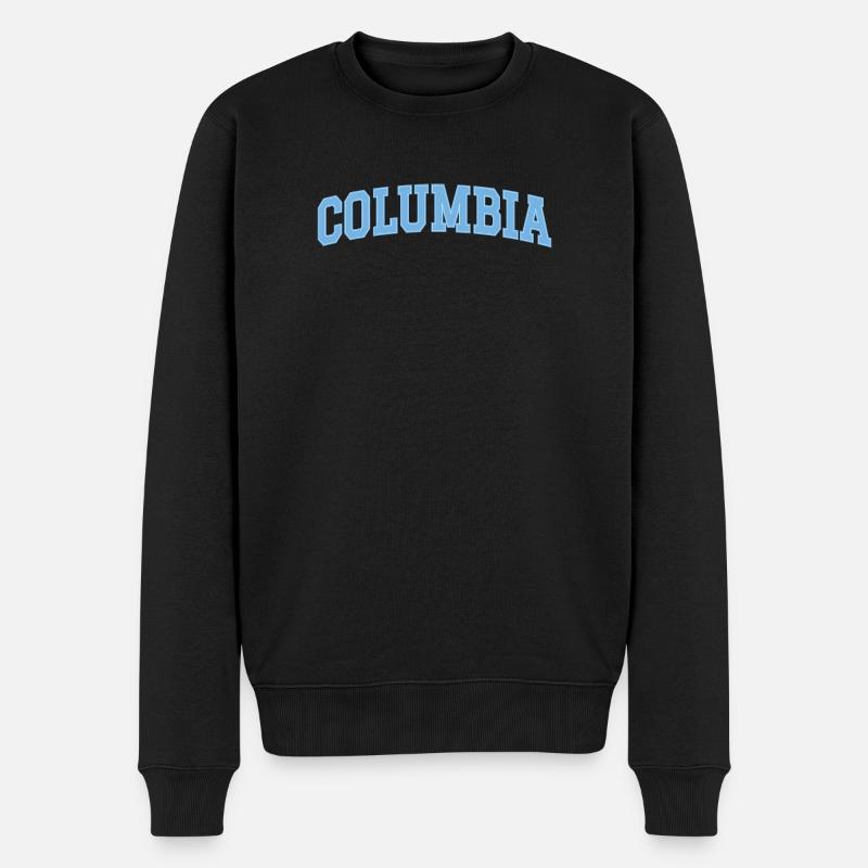 Columbia – Klassisches College-Design - Männer Premium Bio Pullover - Schwarz