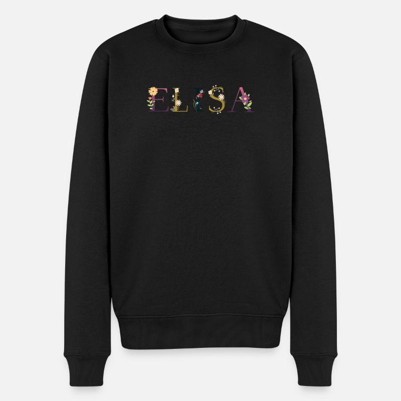 Elisa - Männer Premium Bio Pullover - Schwarz