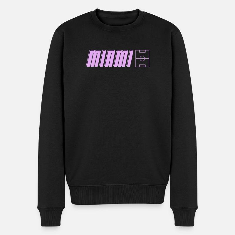 Miami Soccer Passion - Männer Premium Bio Pullover - Schwarz