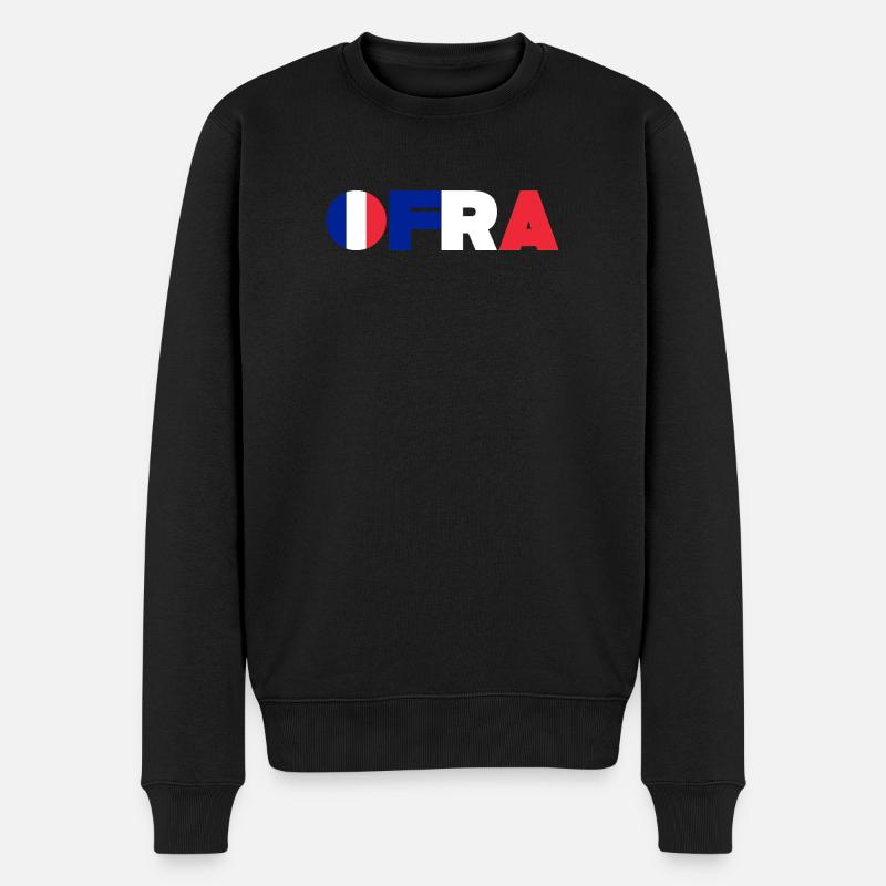 Frankreich - Männer Premium Bio Pullover - Schwarz