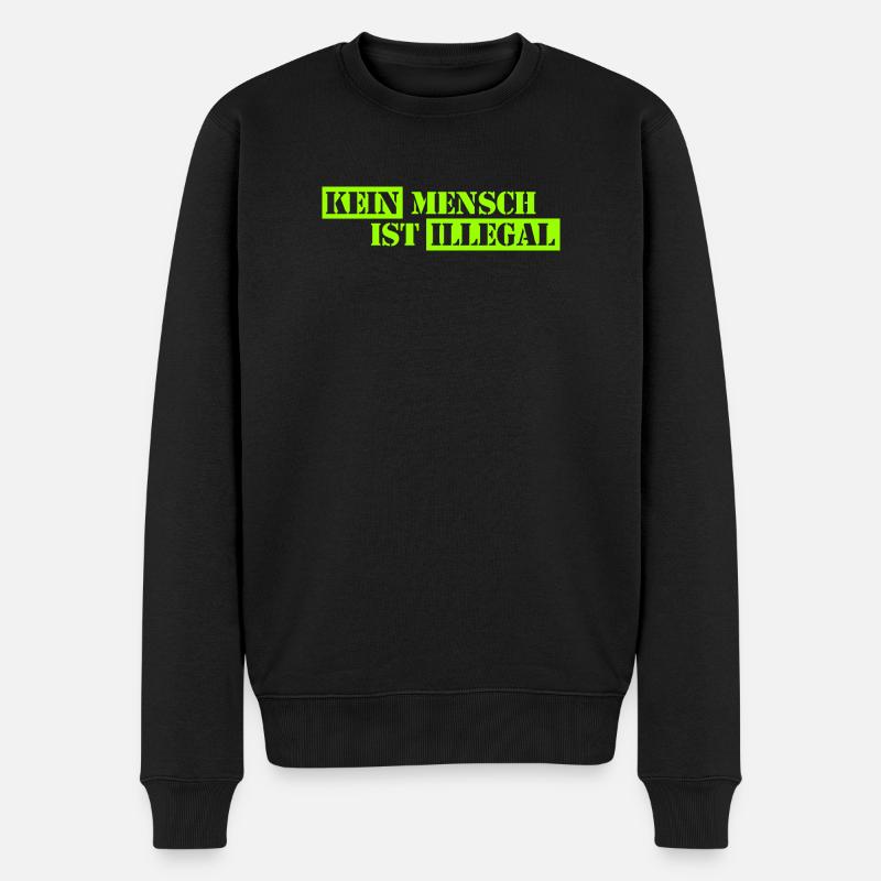 Personne n’est illégal - Migration - Illégalité - Pull Premium bio Homme - noir