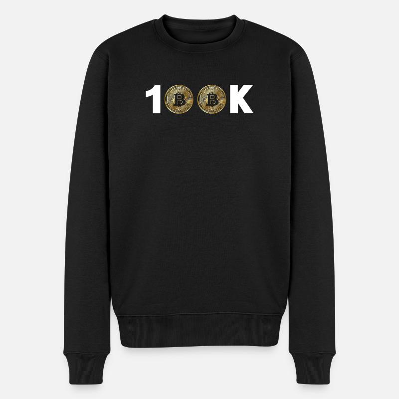 Bitcoin Bitcoin BTC 100k Cryptomonnaie - Pull Premium bio Homme - noir
